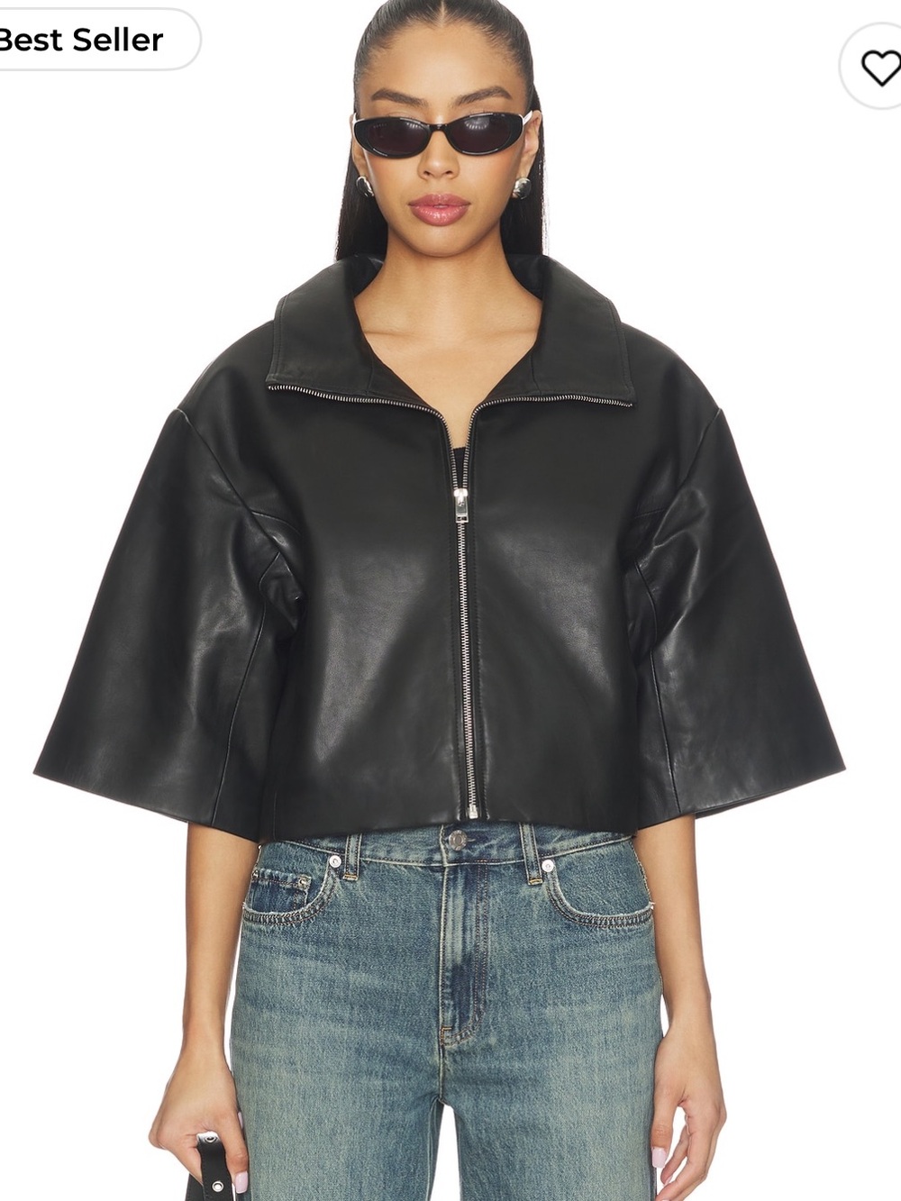 NWT LaMarque Ellin leather jacket in black